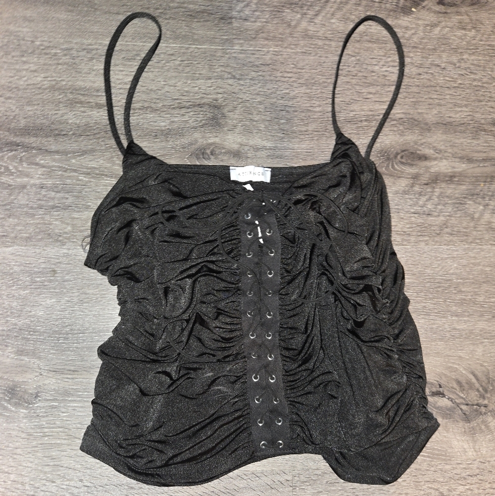 Attirance Elegant Black Plus Top nwt